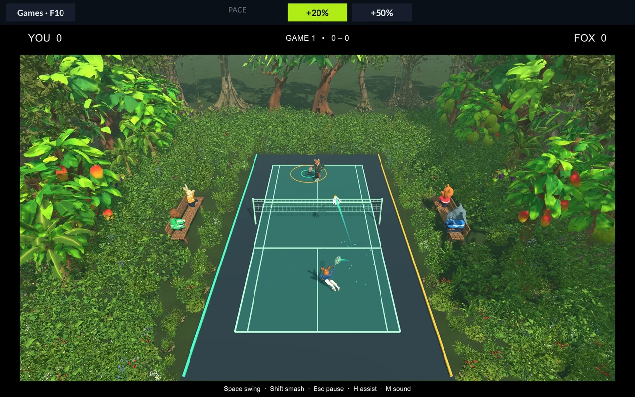 Rabidminton: lapangan badminton di tengah hutan.